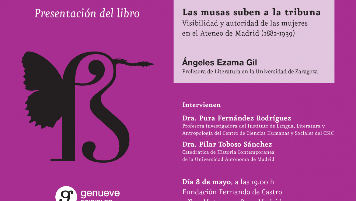 Presentación del libro «Las musas suben a la tribuna. Visibilidad y autoridad de las mujeres en el Ateneo de Madrid (1882-1939)»